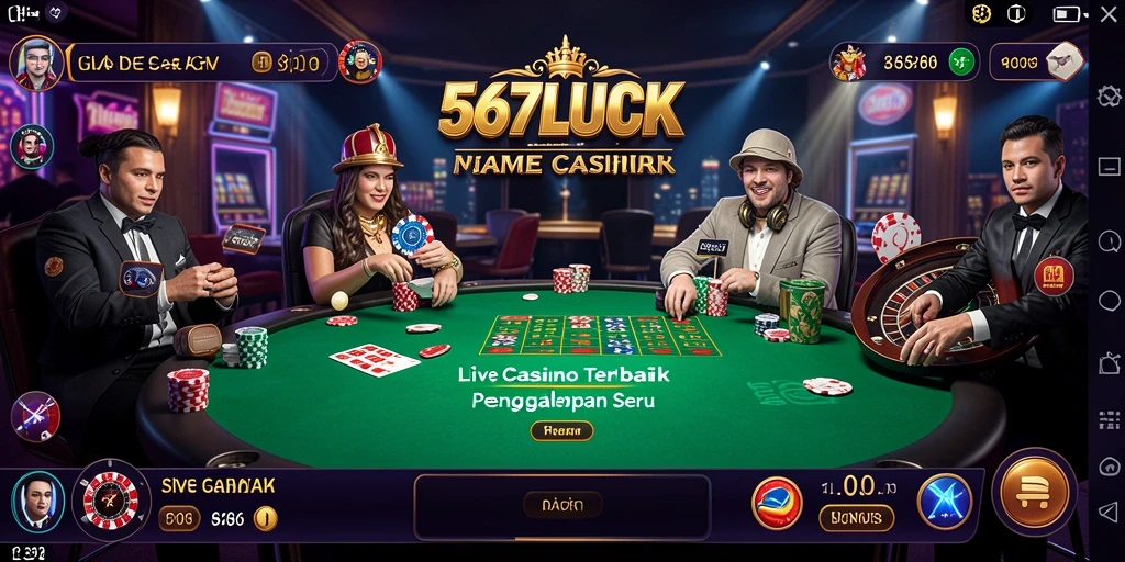 Screenshot gameplay Live Casino yang mendebarkan dari 567LUCK.