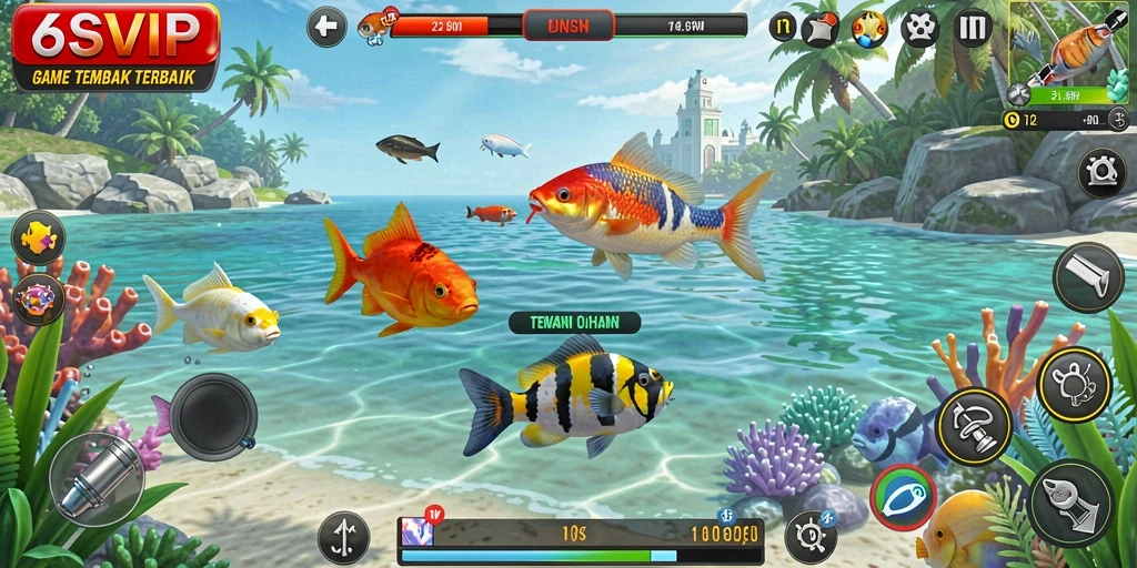 Gameplay Tembak Ikan yang seru dan adiktif di 6SVIP.