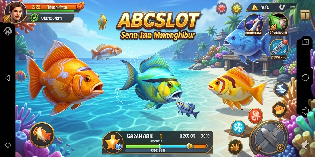 Gameplay Tembak Ikan seru di ABCSLOT dengan tampilan grafik yang menawan.