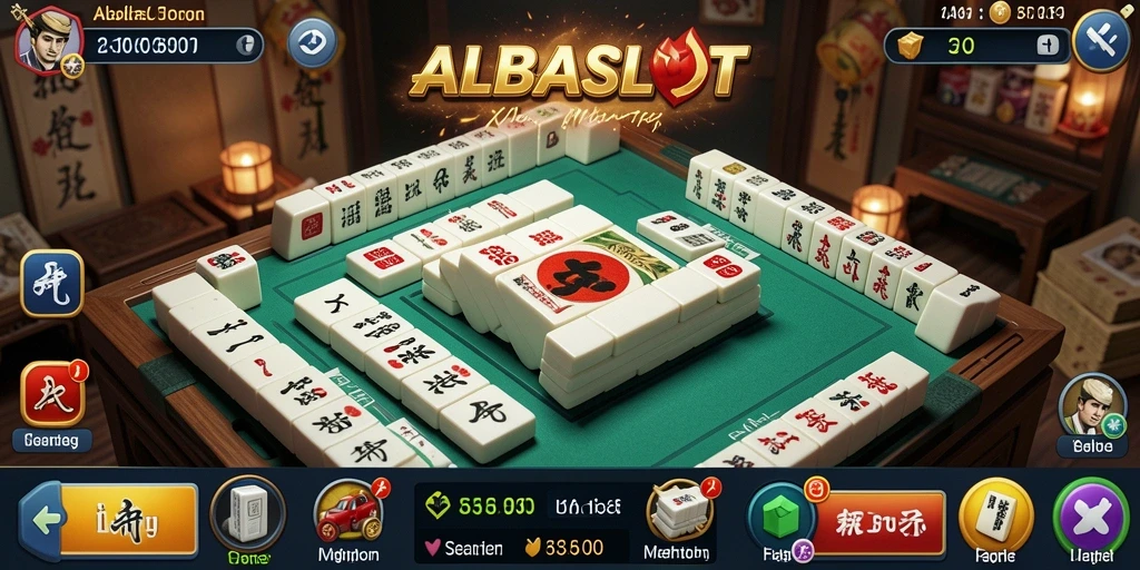 Tampilan gameplay Mahjong yang menarik di ALBASLOT.