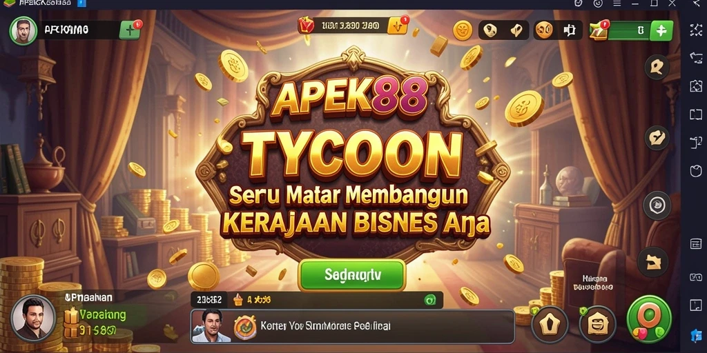Tangkapan layar APEK88 menampilkan momen menarik dalam membangun bisnis Tycoon.