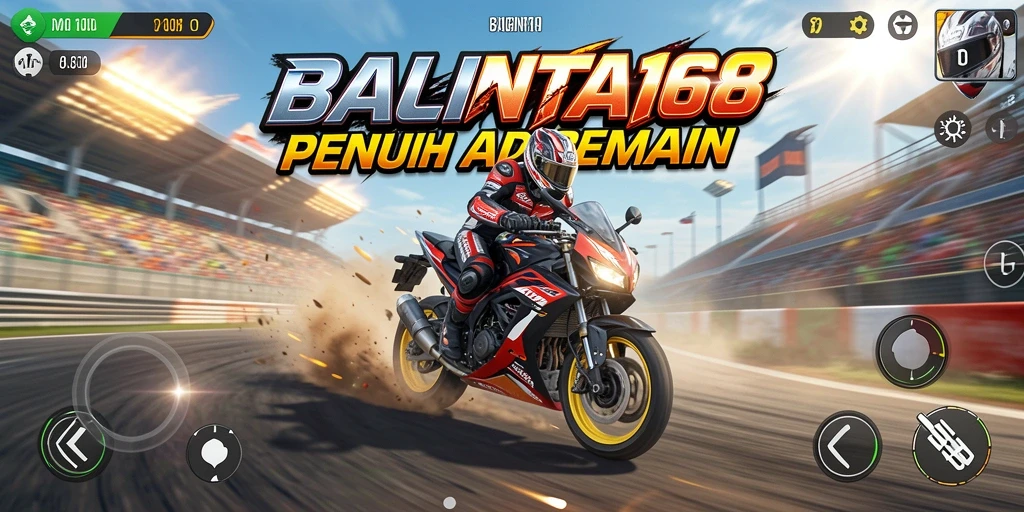 Tampilan luar biasa dari gameplay balapan motor di BAGINTA168.
