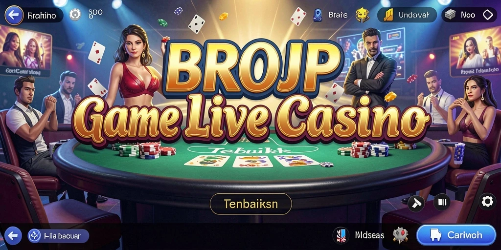 Tampilan gameplay BROJP Live Casino dengan dealer langsung yang ramah.