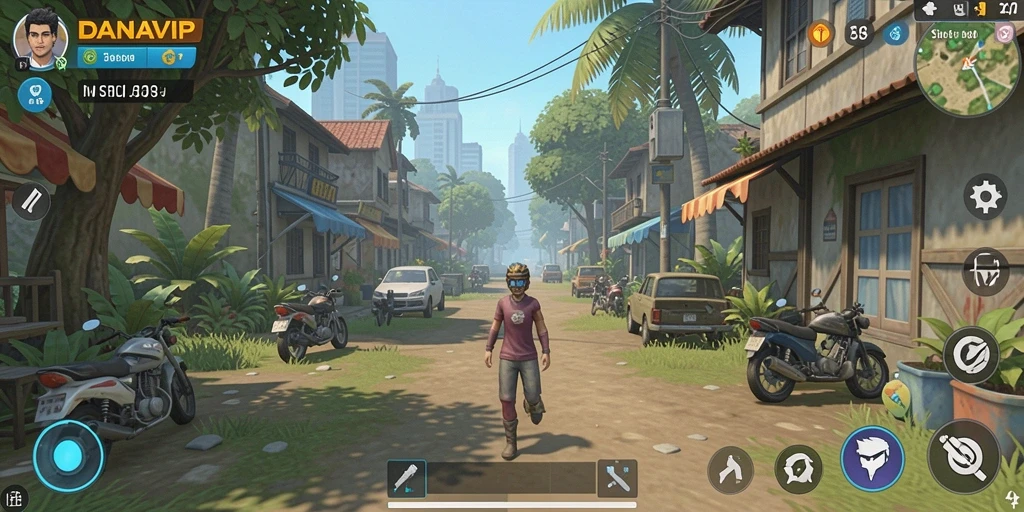 Tampilan gameplay menarik dari DANAVIP dengan aktivitas simulasi yang seru.