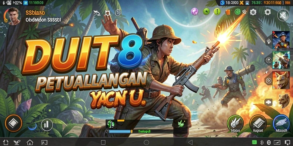 Tampilan gameplay seru dan dinamis dalam DUIT8.