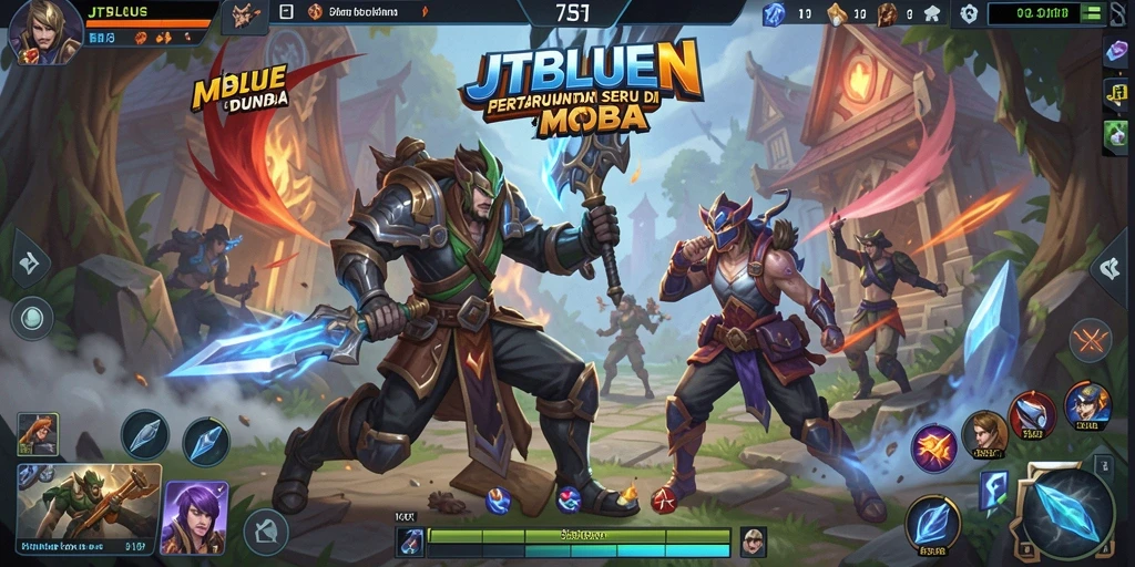 Screenshot menampilkan pertarungan seru di JTBLUE.