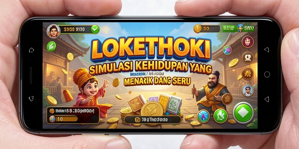 Tampilan gameplay LOKETHOKI dengan interaksi karakter yang menarik.