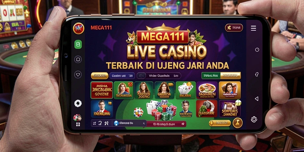Tampilan gameplay Live Casino yang menegangkan di MEGA111.