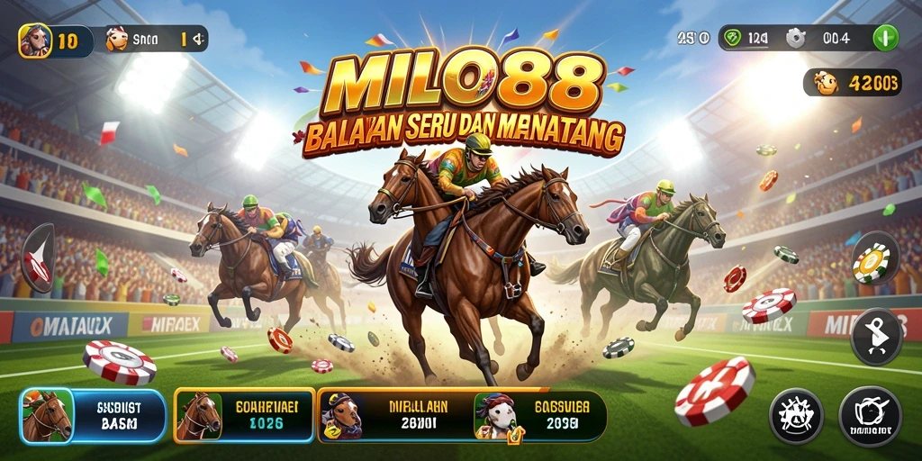 Tampilan gameplay seru di MILO88 dengan balapan mendebarkan.