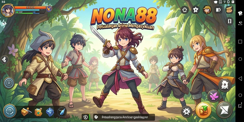 Screenshot gameplay NONA88 menampilkan karakter Anime yang hidup.