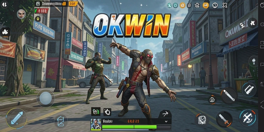 Tampilan gameplay yang menarik dalam OKWIN dengan elemen simulasi yang mendalam.