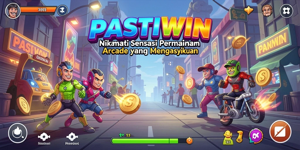 Tampilan screenshot PASTIWIN yang menunjukkan aksi gameplay arcade yang seru.
