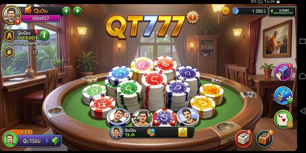 Tangkapan layar gameplay QT777 menampilkan suasana kompetitif yang seru.