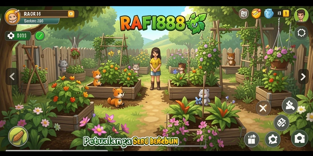 Screenshot RAFI88 menampilkan keseruan gameplay bertani.