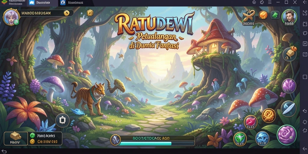 Tampilan gameplay menakjubkan di dunia fantasi RATUDEWI.