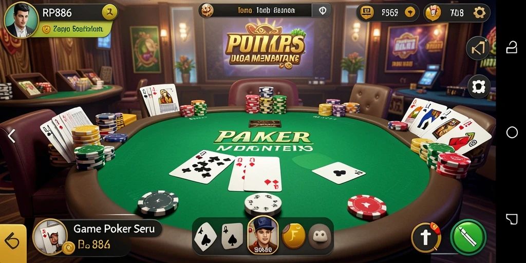 Gameplay seru dan kompetitif di RP886 Poker.