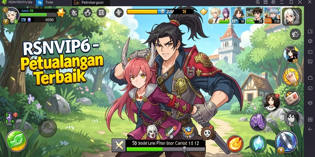 Tampilan gameplay seru dari RSNVIP6 yang penuh petualangan Anime.