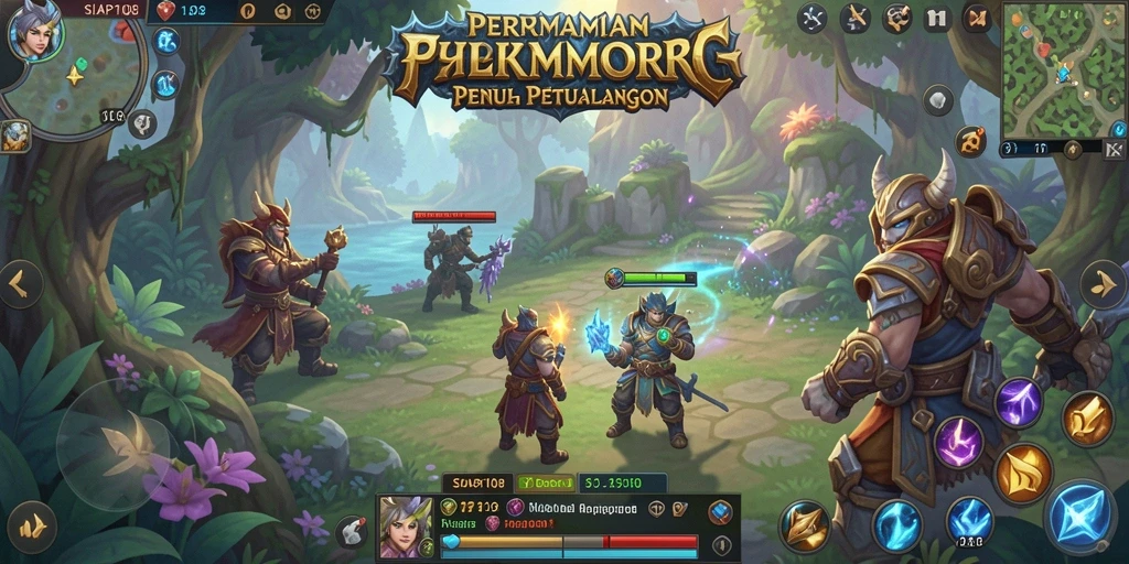 Tangkapan layar SIAP108 menampilkan pertarungan epik dalam dunia MMORPG.