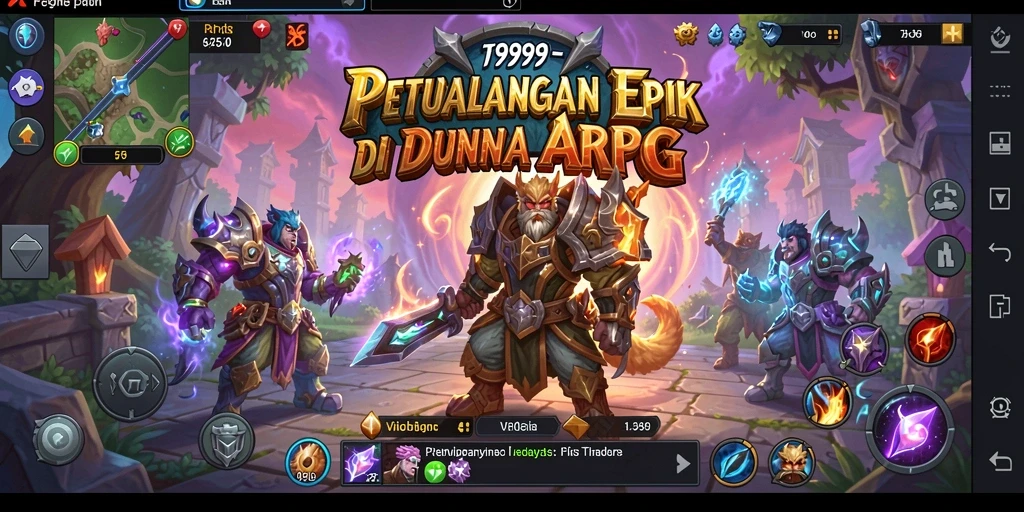 Tampilan gameplay T9999 yang mendebarkan dalam dunia ARPG.