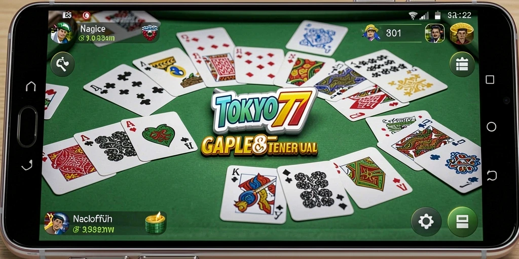 Screenshot gameplay Gaple yang seru dan interaktif di TOKYO77.
