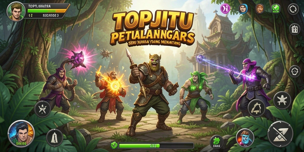 Tampilan gameplay TOPJITU dengan petualangan yang seru dan menantang.